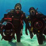 Howard Hall and Manuel Lazcano in Bimini with Gates Underwater Housings